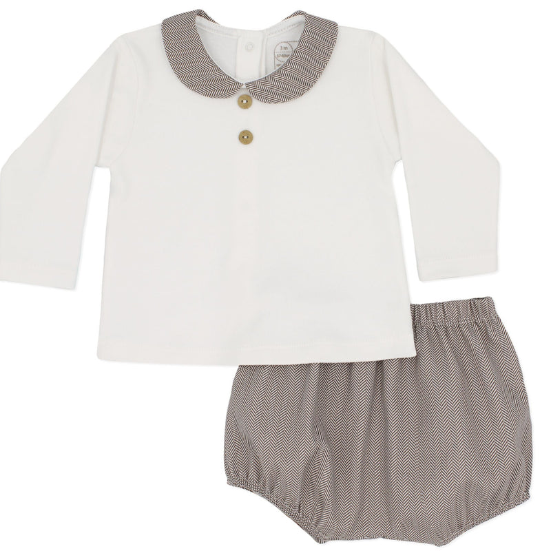RAPIFE Boys Taupe Short Set