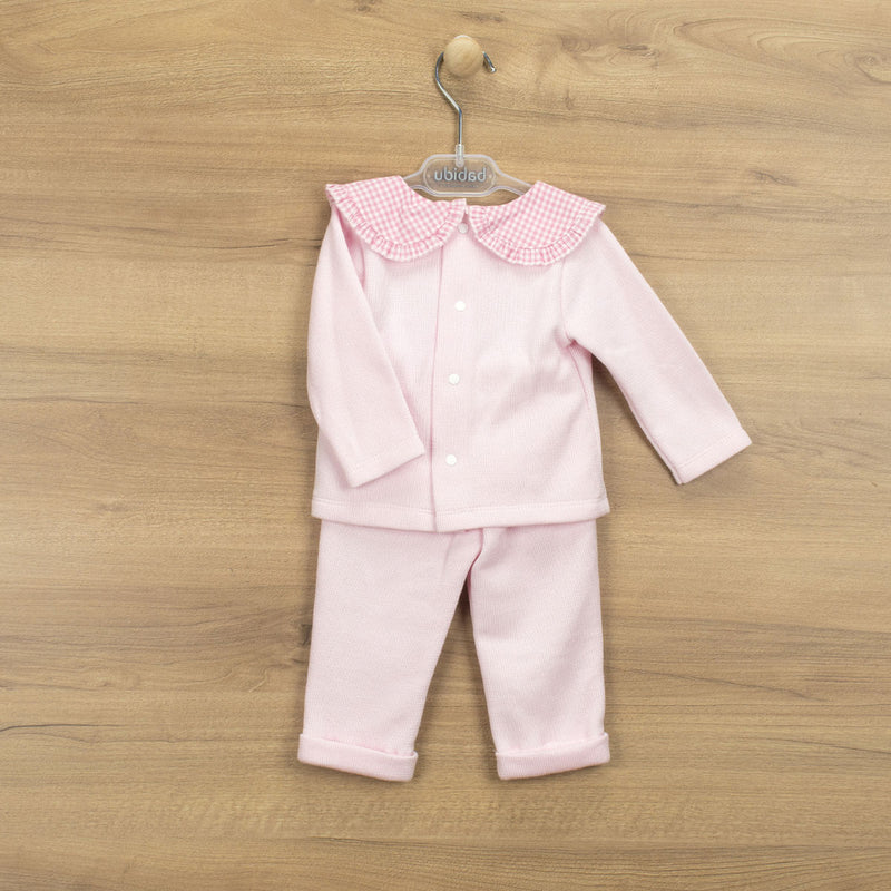 BABIDU Pink Ribbed Tracksuit