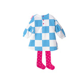 AGATHA Blue Check Dress Set