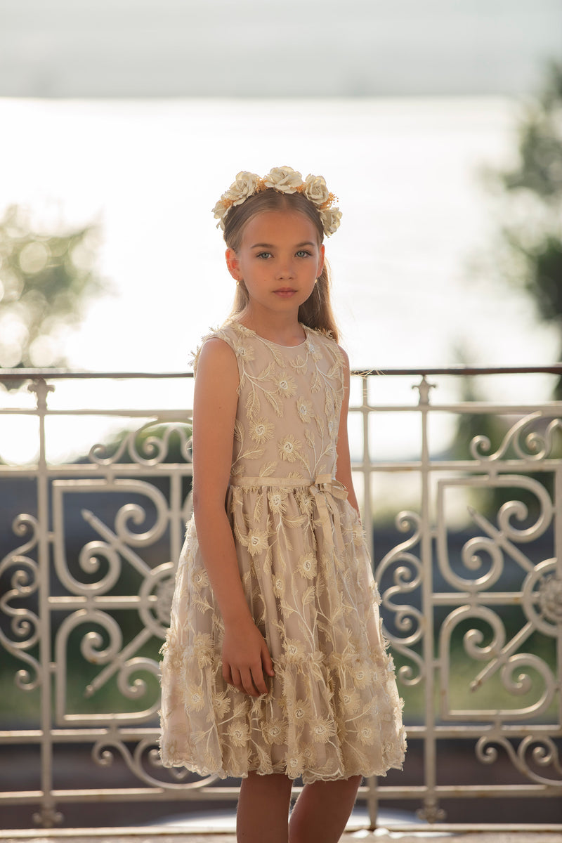 PATACHOU Gold Lace Dress