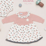 JULIANA Pink Knitted Design Dress