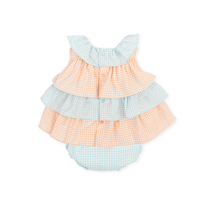 TUTTO PICCOLO Gingham Dress Set