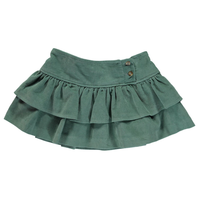 DOT Green Babycord Ana Skirt