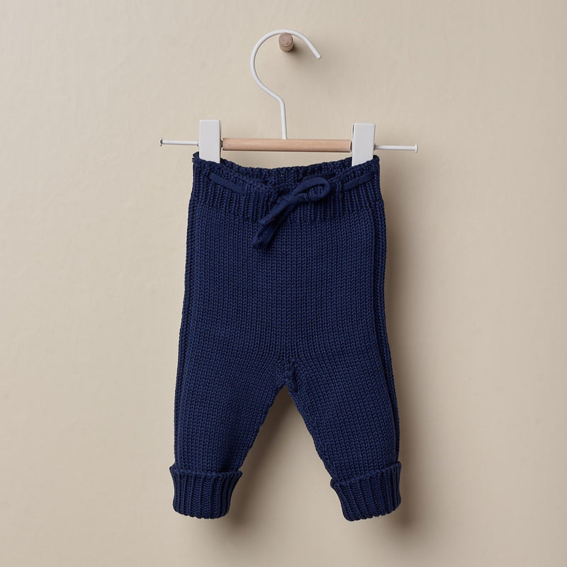 WEDOBLE Navy Knitted Pants (3m - 4years)