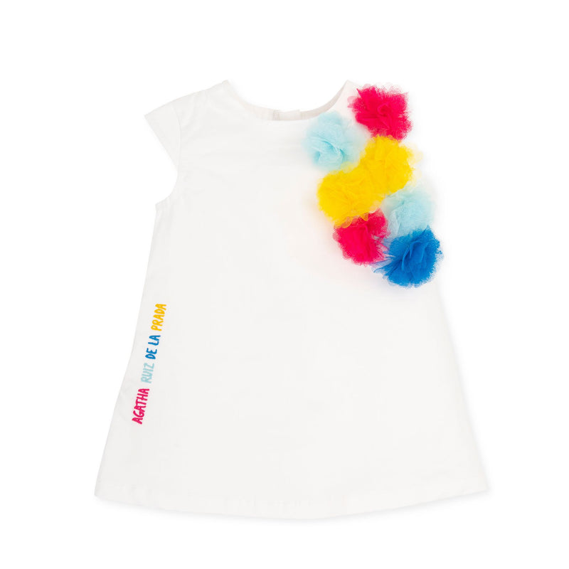 AGATHA White Pom Pom Dress