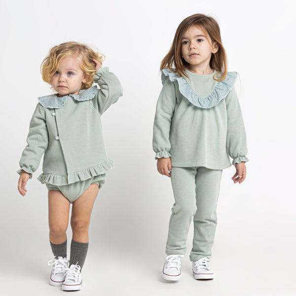 BABIDU Green Ribbed Tracksuit