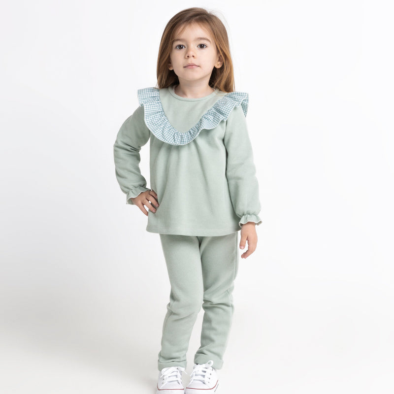 BABIDU Green Ribbed Tracksuit
