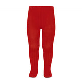 CONDOR Red Ribbed Tights