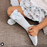 CONDOR Baby Blue Knee-High Sock with Bow