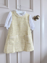 CAMELLIA Yellow Tweed Dress