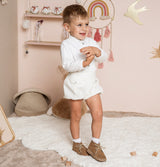 ARTESANIA GRANLEI Boys Ivory Short Set