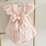 FOFETTES Pink Pleated Romper