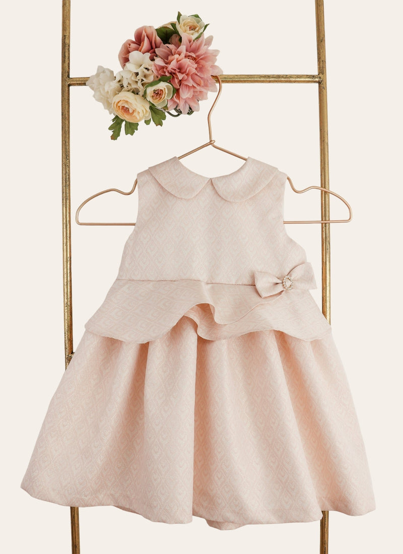 Pink Jacquard Dress