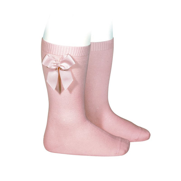 CONDOR Rosa Palo Pink Knee-High Sock with Bow
