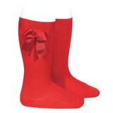 CONDOR Red Knee-High Sock with Bow