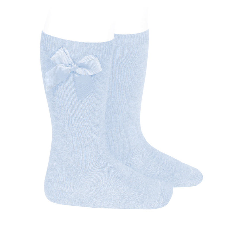 CONDOR Baby Blue Knee-High Sock with Bow