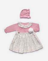 JULIANA Pink Knitted Floral Dress