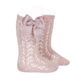 Rosa openwork sock