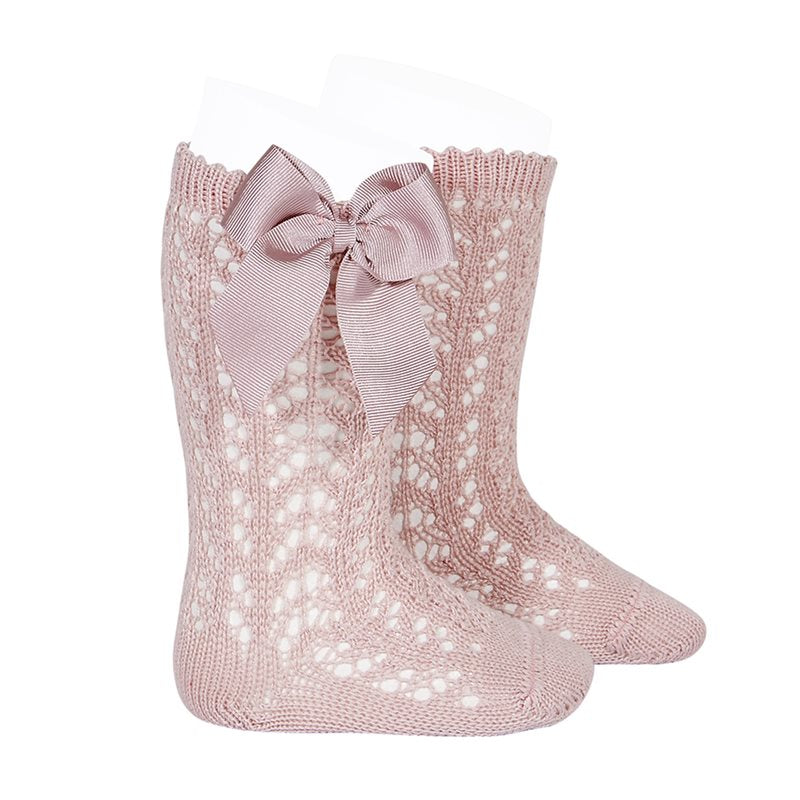 Rosa openwork sock