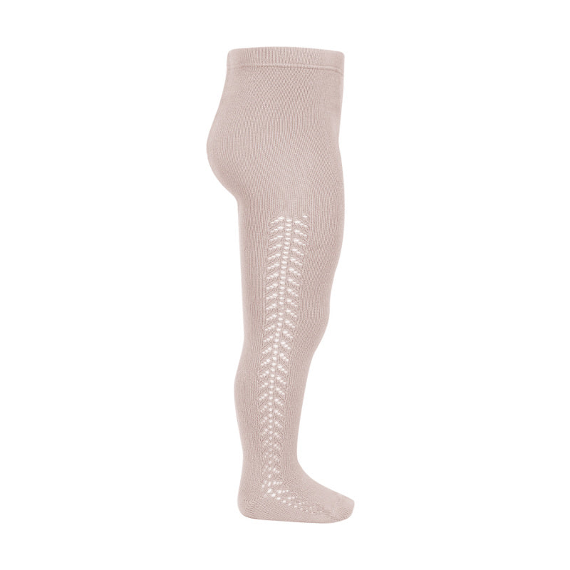 CONDOR Old Rose Side Openwork Tights