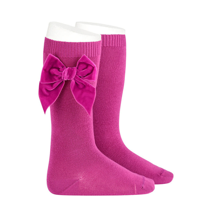 CONDOR Petunia Velvet Bow Sock