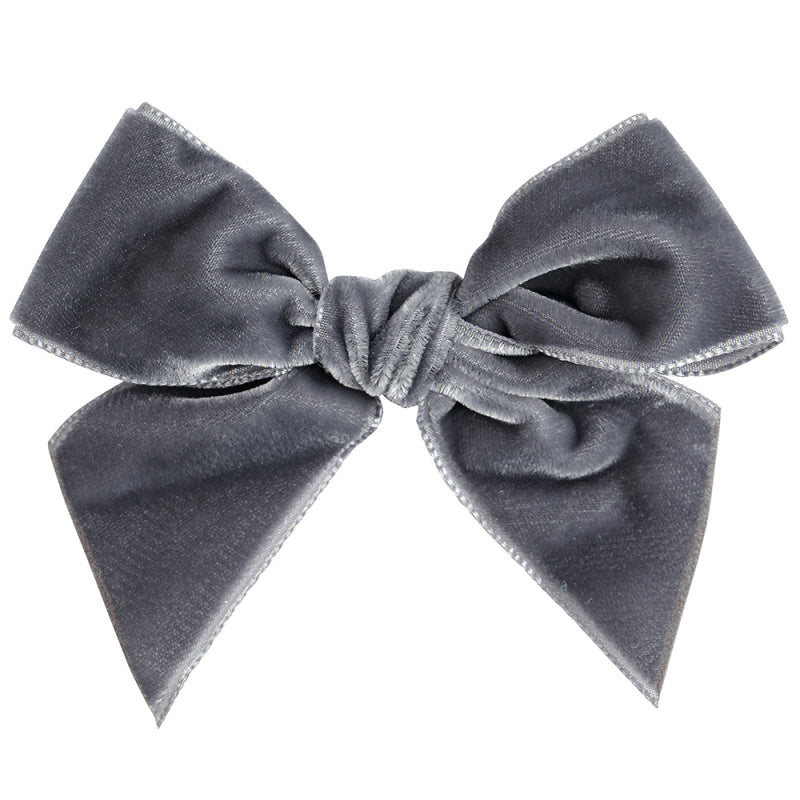 CONDOR Grey Velvet Hair Bow